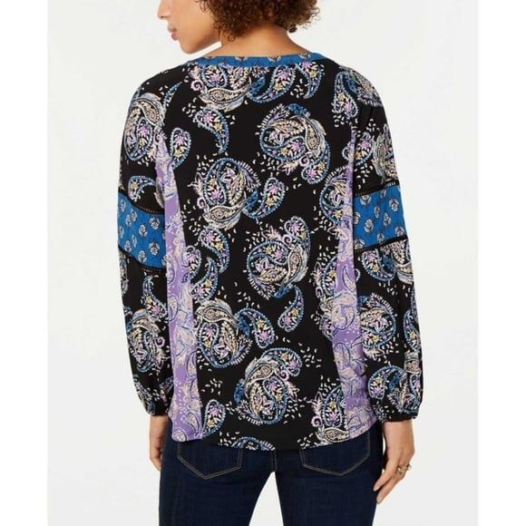 Style & Co Black Long Sleeve Blouse Size 1X NWT - Picture 2 of 5